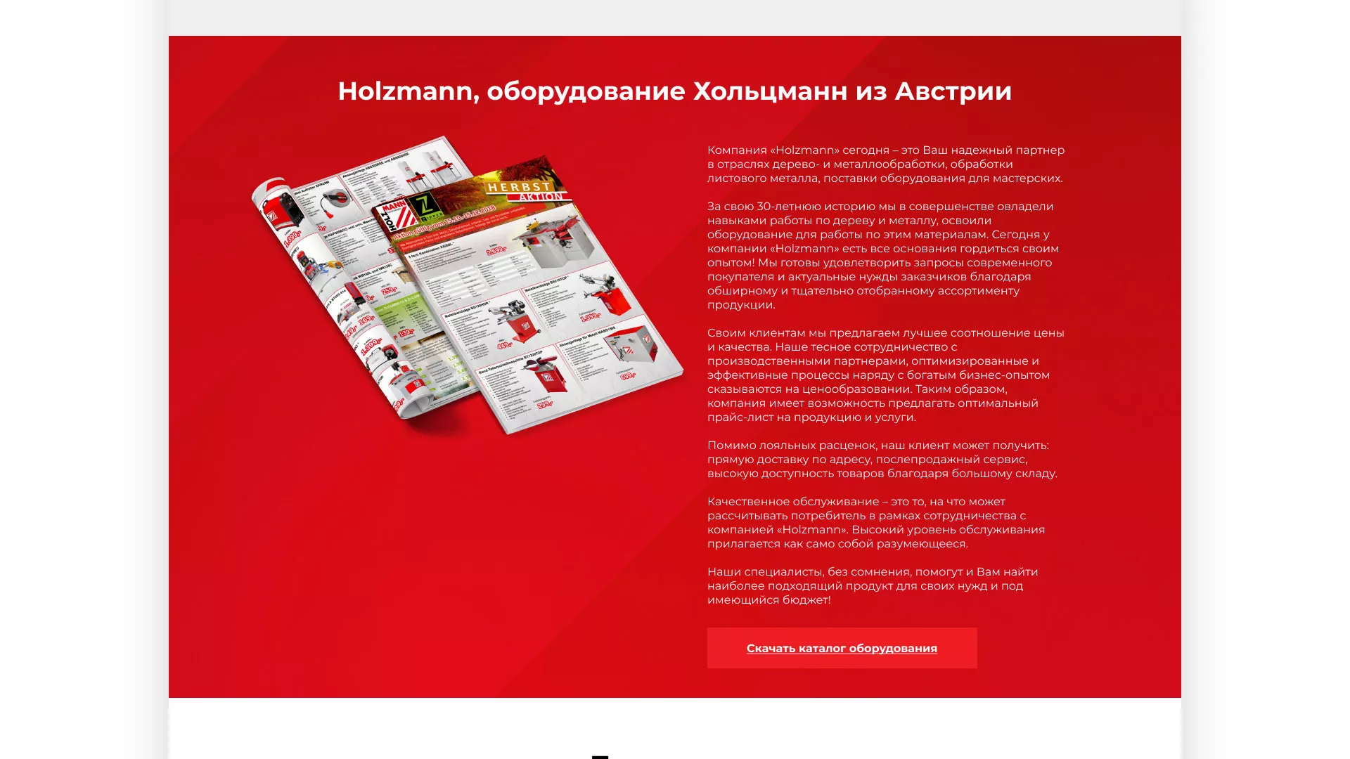 Создание сайта компании «HOLZMANN Maschinen GmbH» в Коле