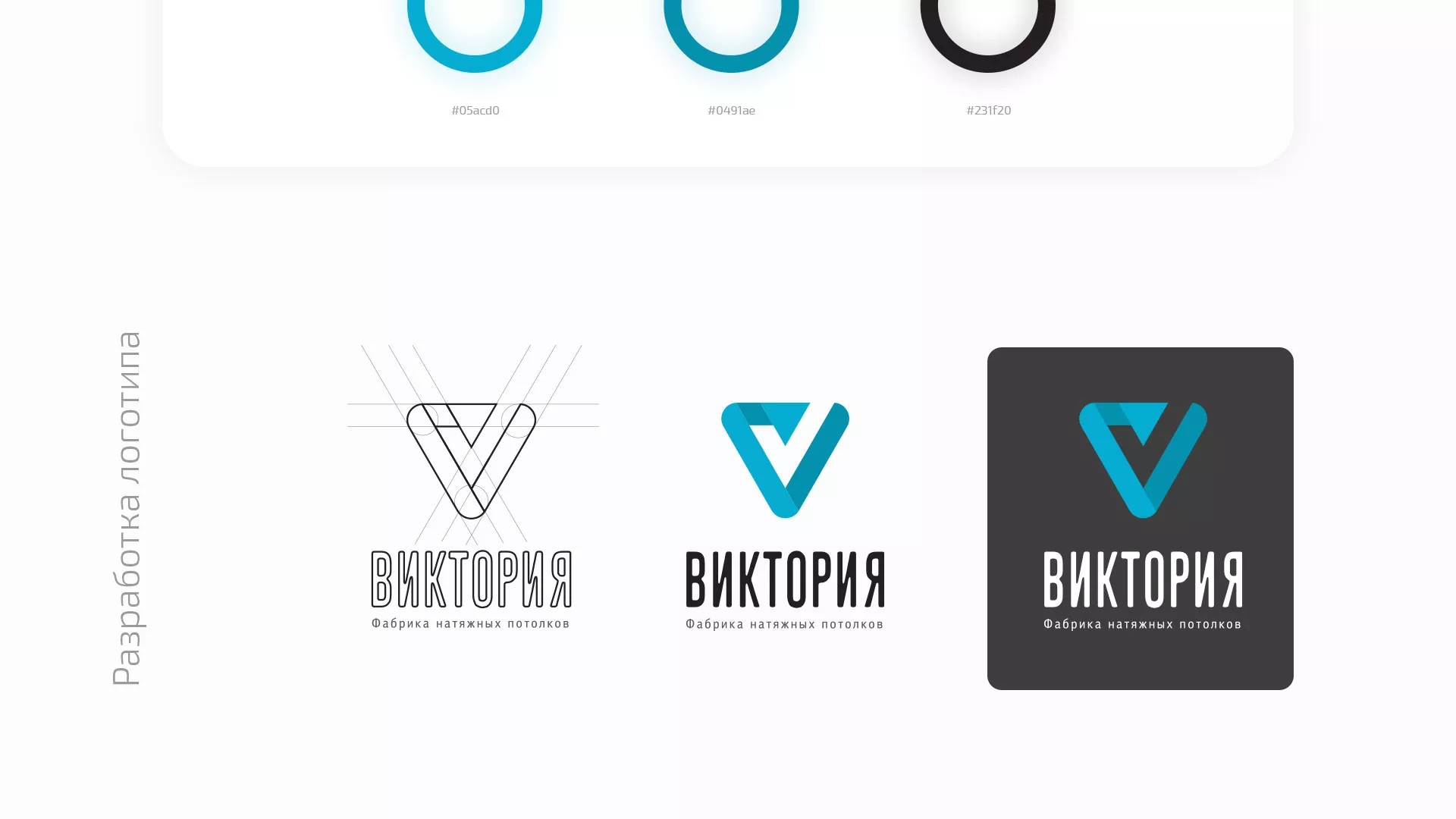 Разработка фирменного стиля компании по продаже и установке натяжных потолков в Коле