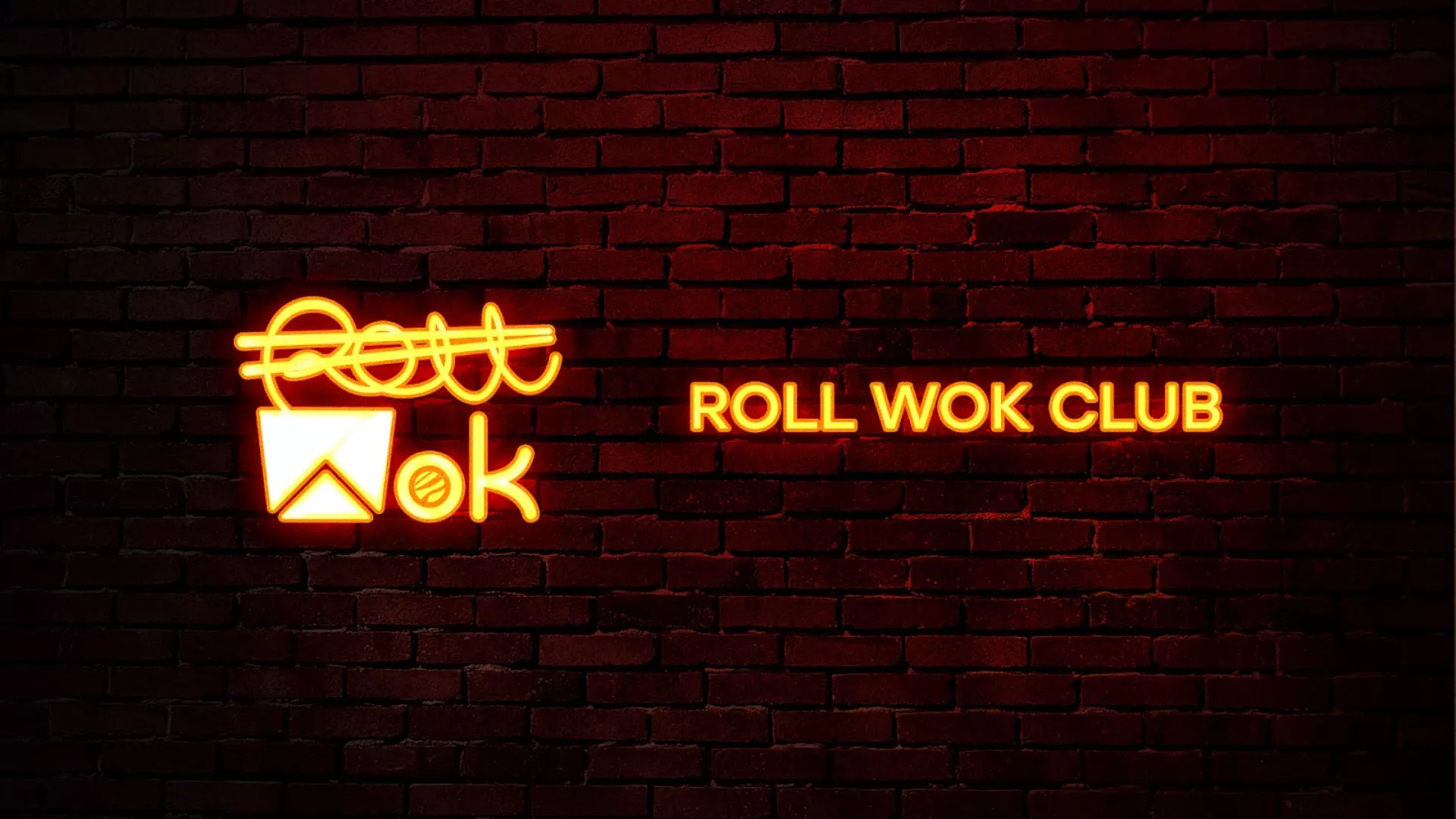 Разработка интерьерной вывески суши-бара «Roll Wok Club» в Коле
