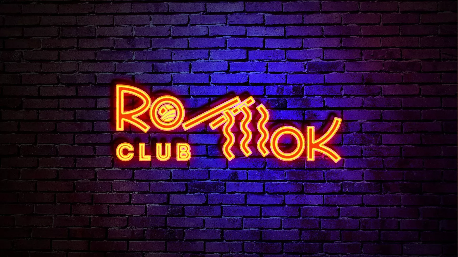 Разработка интерьерной вывески суши-бара «Roll Wok Club» в Коле